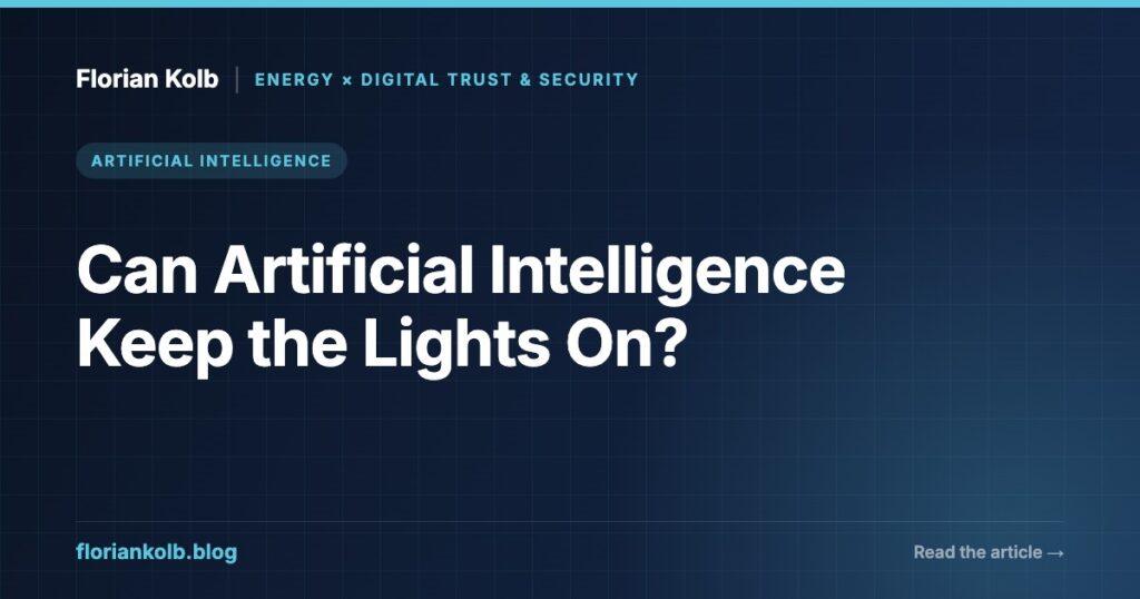 Can Artificial Intelligence Keep the Lights On? — Florian Kolb