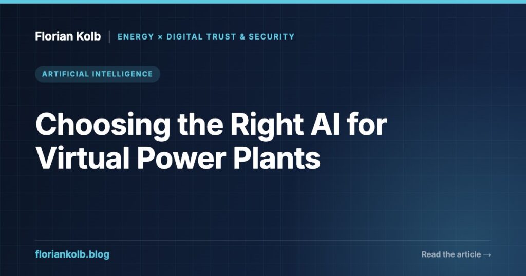 Choosing the Right AI for Virtual Power Plants — Florian Kolb